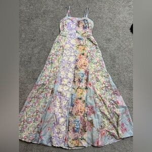 Floral Strapless Maxi Dress